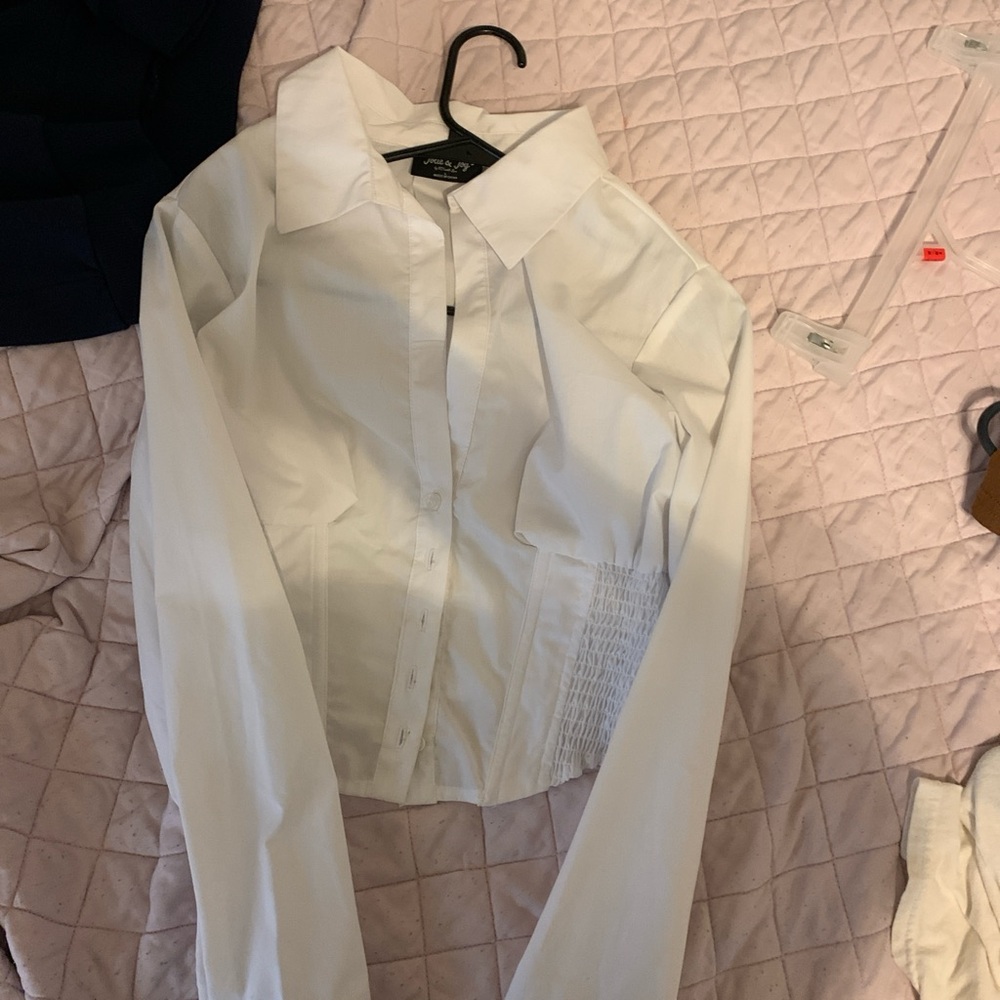 White corset top